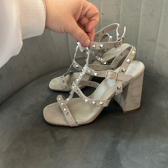 ShuShop Huici Heels - Size 6.5 - Grey Suede - Picture 1 of 7